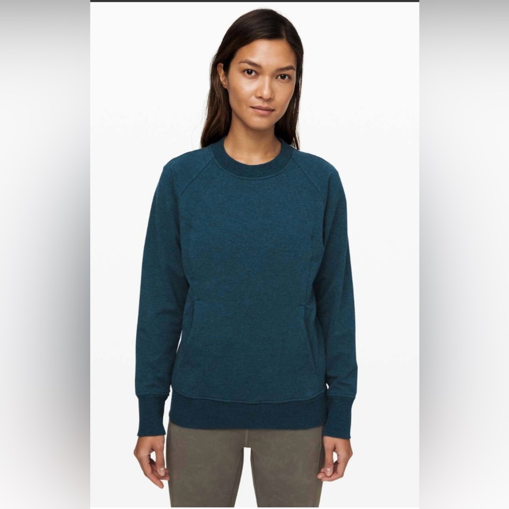 Lululemon- Scuba Crew- Heathered‎ Night Diver- 4- Like New!!